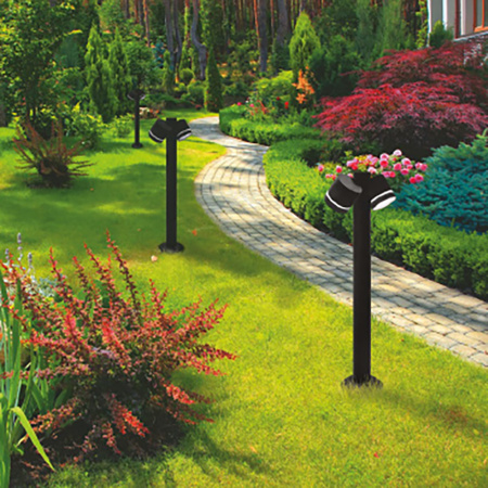 Светильник садово-парковый Feron DH1006, столб, 2*GX53 230V, черный