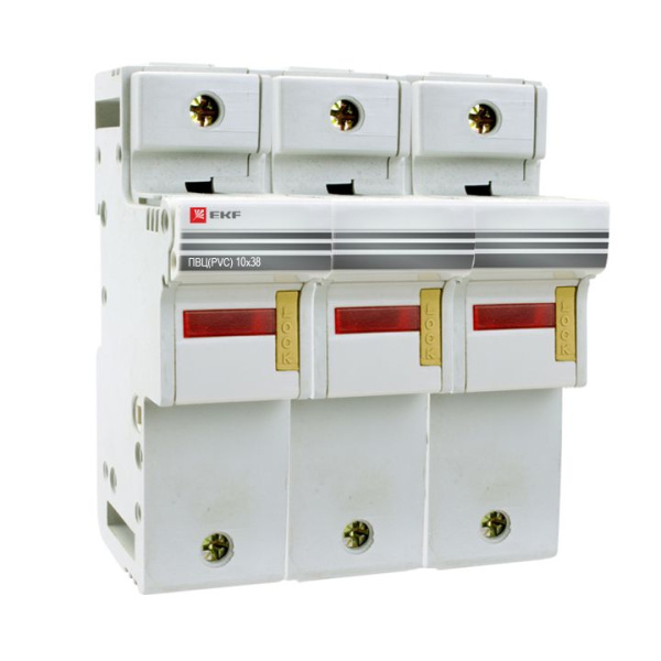Предохранитель-разъединитель для ПВЦ 10x38 3P (с индикацией) PROxima EKF