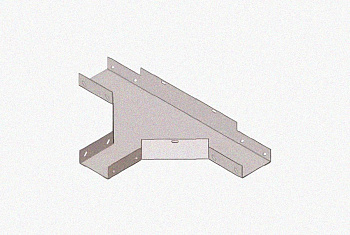 Лоток тройниковый замковый глухой ОТЗГ 300х80 УТ1,5, оцинкованный лист, S1,0