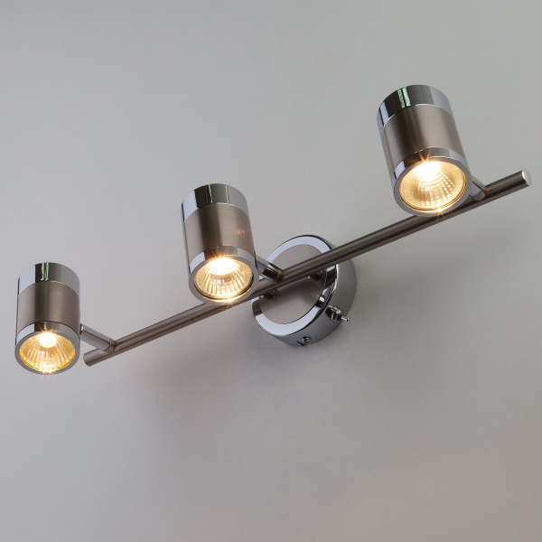 Настенный светильник 3*GU10 50Вт перламутровый сатин IP20 Prime (20058/3 перламутровый сатин) Eurosvet