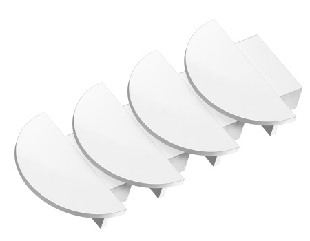 Заглушка GP8100 WH белый 21.5*6.8 для встраиваемого алюминиевого профиля GP1001 (комплект 4шт) Ambrella Light