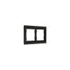 Рамка стеклянная Voltum S70 на 2 поста, (черный, стекло)