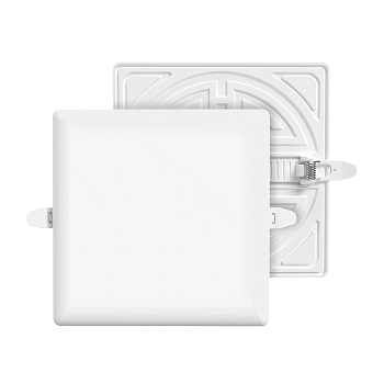 06-130 Панель светодиодная встраиваемая безрамочная FLP, 24Вт (18Вт+6Вт), 230В/50Гц, 2040лм, 6500К, IP20, 170х170х21мм, квадрат, 3 режима с... APEYRON