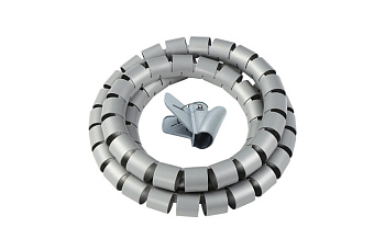 Donel Пластиковый органайзер для кабеля, диаметр 28мм, длина 2м, серый (без инструмента)