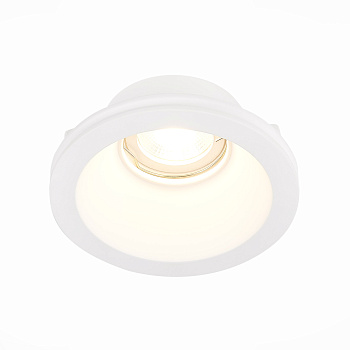 Светильник встраиваемый из гипса Белый GU10 1*50Вт IP20 D120xH50 180-240В Без ламп ST254.308.01 ST LUCE