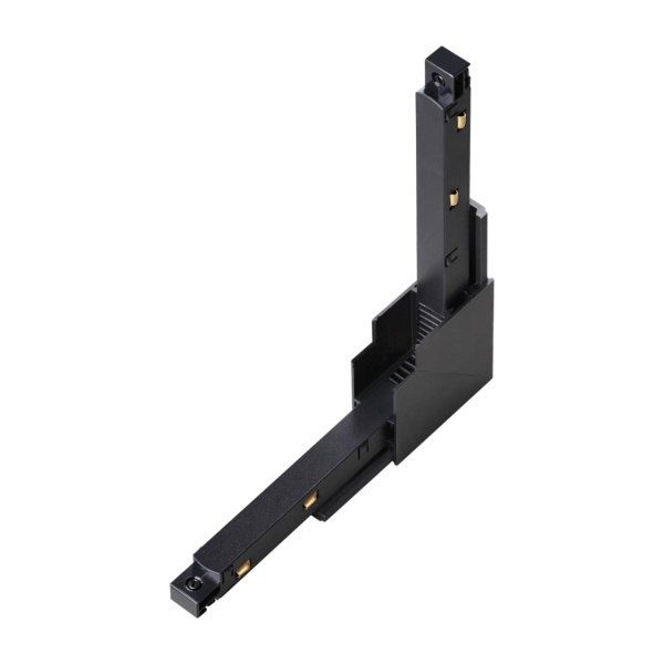 Соединитель с токопроводом для шинопровода Г-образный IP20 48V FLUM черный NOVOTECH