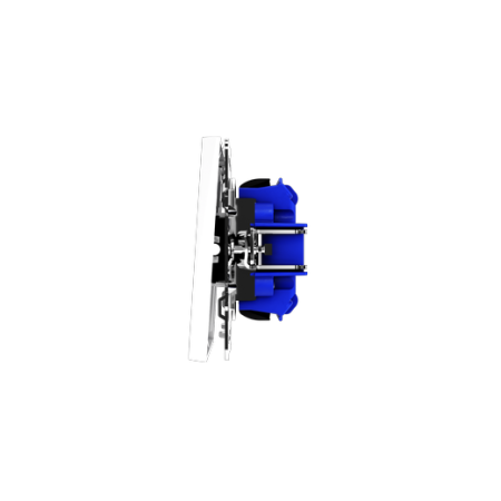 Выключатель встраиваемый Voltum S70 двухклавишный 10А, (белый глянцевый)