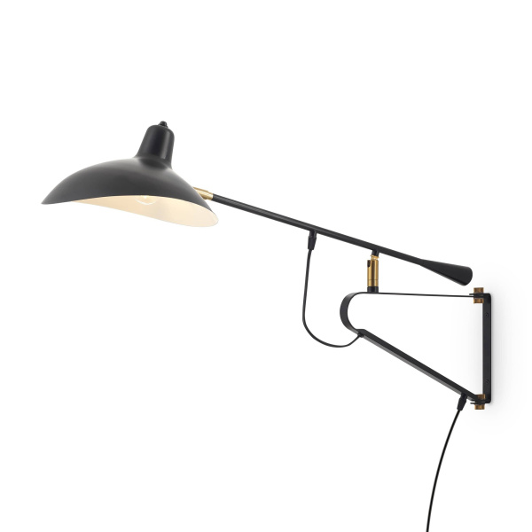 Настенный светильник (бра) 1*E27 60Вт Черный IP20 Twisty FR5383WL-01B Freya