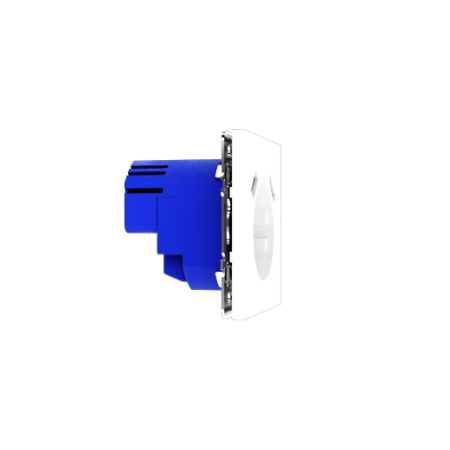 Розетка встраиваемая Voltum S70 с заземлением и защитными шторками, 16А, с USB, A+A, (белый глянцевый)