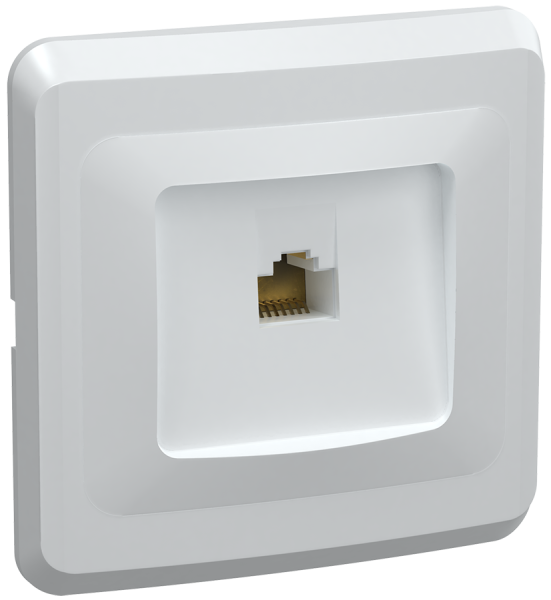 Розетка 1-местная компьютерная РК10-ВБ RJ45 Cat5e ВЕГА белый IEK