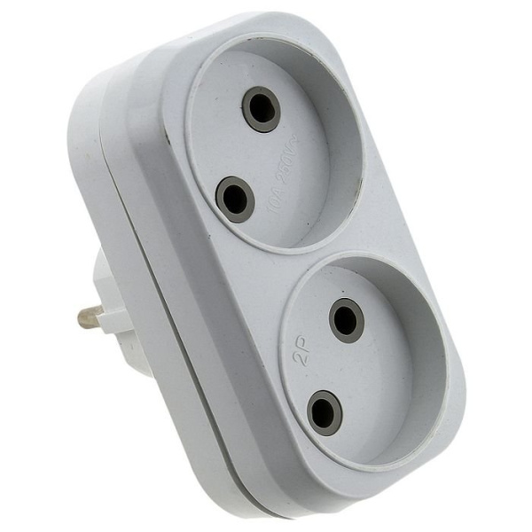 Разветвитель 2 гн, б/з плоский 6А 250B PROxima EKF