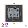 Двухклавишный умный сенсорный диммер Livolo ZigBee, 1 пост, Золотой VL-C702D2Z-2AG