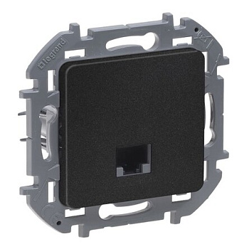 INSPIRIA Механизм розетки без лицевой панели СУ комп. RJ 45 кат. 6 UTP . антрацит IP20 Legrand