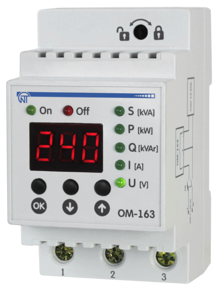 Ограничитель мощности однофазный ОМ-163 Новатек-Электро