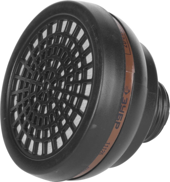 ЭКСПЕРТ фильтр противогазовый марки A2 для полнолицевой маски с резьбовым соединением, 1шт. ЗУБР