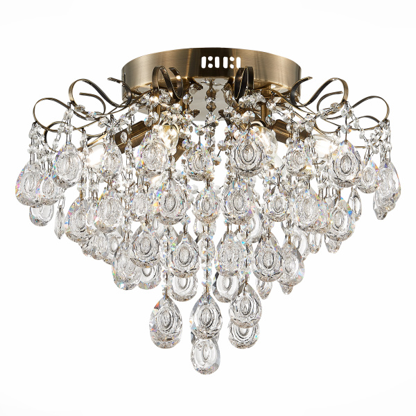 Светильник потолочный Бронза/Прозрачный E14 6*60Вт SLE160102-06 EVOLUCE