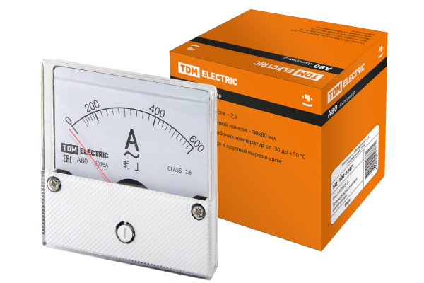 Амперметр А80 600А/5А-2,5, трансформаторного включения, (поверенный), TDM