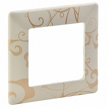 СНЯТ Valena LIFE Рамка горизонтальная 1-м . ампир бежевый IP20 Legrand