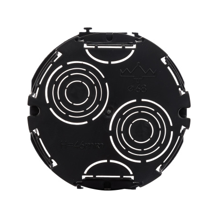 Подрозеточная коробка для сплошных стен, черная, под 2 модуля DKC