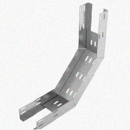 Лоток перфорированный КП 300х100-90 УХЛ1 для поворота трассы вверх на 90, оцинкованный лист S1,5