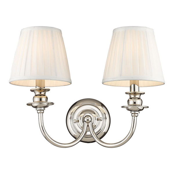 Бра Никель/Бежевый E14 2*40Вт WE369.02.101 WERTMARK