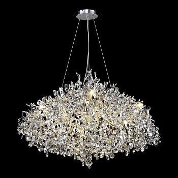 Люстра подвесная Матовый никель/Прозрачный, Черный G9 18*40Вт WE188.18.203 WERTMARK