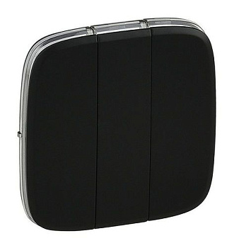 Valena Allure Лицевая панель выключателя СУ 3-кл . черный матовый IP20 Legrand