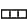 Рамка пластиковая Voltum S70 на 3 поста, (черный матовый)