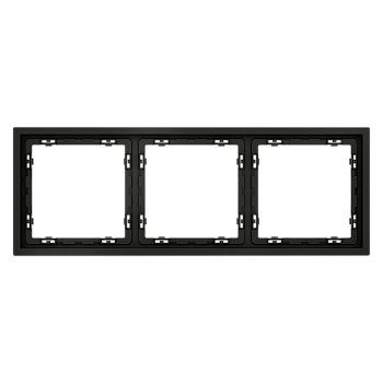 Рамка пластиковая Voltum S70 на 3 поста, (черный матовый)