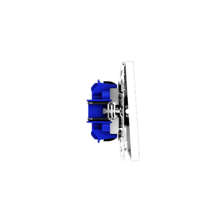 Выключатель с самовозвратом встраиваемый Voltum S70 одноклавишный 10А, (белый глянцевый)