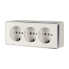Розетка тройная с заземлением и шторками (слоновая кость) Gallant ОУ IP20 Werkel