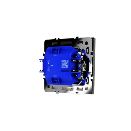 Выключатель встраиваемый Voltum S70 одноклавишный с подсветкой 10А, (титан)