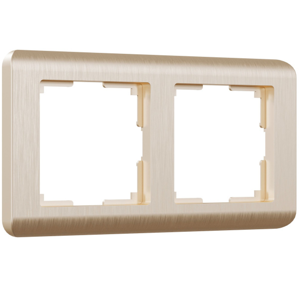 Stream Рамка горизонт/вертик 2 мест . шампань IP20 Werkel