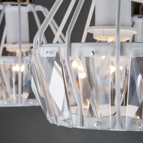 Потолочная люстра с хрусталем 5*E14 60Вт белый IP20 Lord (70075/5 белый) Eurosvet