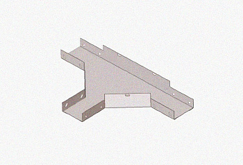 Лоток тройниковый глухой ОТГ 200х100 УТ1,5, оцинкованный лист S1,5