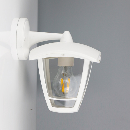 Фасадный светильник GWL-E27-M-IP65 Белый Малый Вниз Пушкинский General