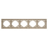 Рамка 5-местная горизонтальная STEKKER, PPFR00-9005-02, серия Эрна, слоновая кость