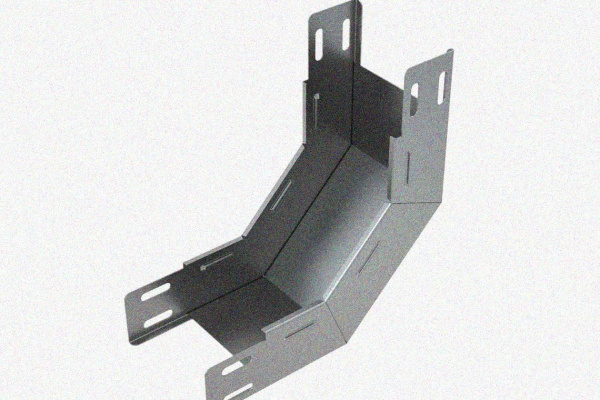 Лоток замковый глухой КПЗГ 100х100-90 УТ1,5 для поворота трассы вверх на 90, горячее цинкование S1,5