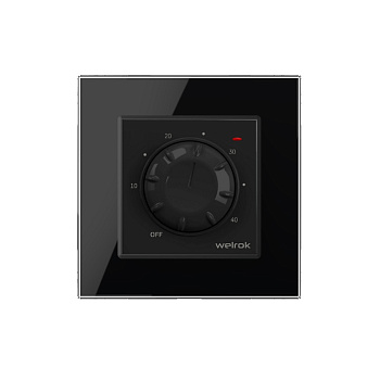 Терморегулятор Welrok RTP для рамки LIVOLO с механическим управлением, датчик пола 3 м, цвет черный