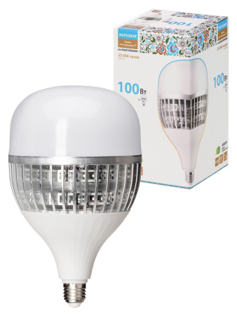 Лампа светодиодная T-100 Вт-230 В-6500 К–E27 (150x253 мм) Народная TDM