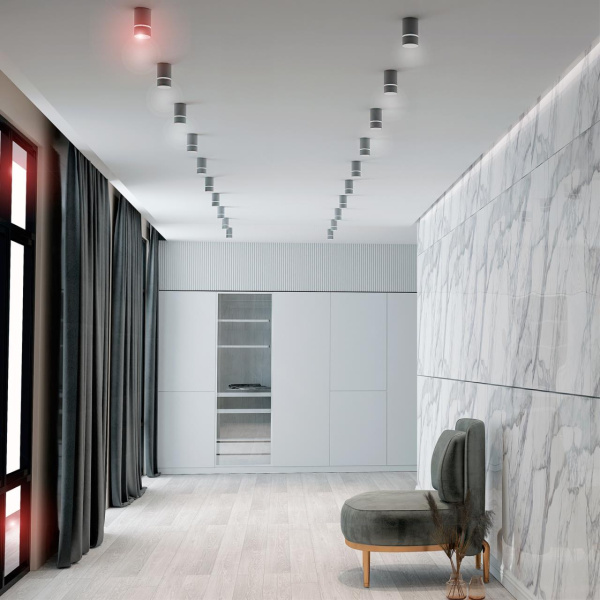 Св-к накл.IP20 GU10 9W 235V ELINA серебро B NOVOTECH