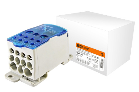 Распределительный блок на DIN-рейку РБ-500 1П 500А (плоские шины от 3х15 до 8х24 мм/2x35+5x16+4x10) 