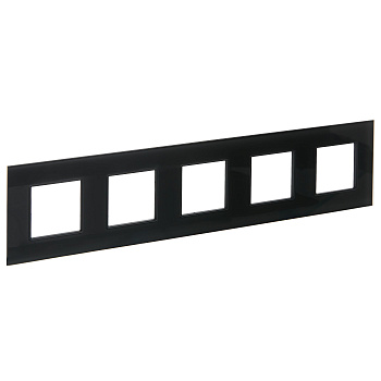 SKANDY Рамка 5-местная SK-F25G стекло графит IEK