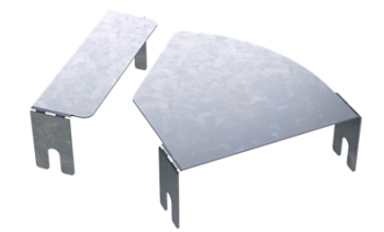 Крышка д/угла гор.изм.CPO 0-44 осн.200 цинк-ламельная DKC