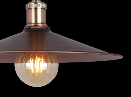 Подвесной светильник 1*E27 60Вт Коричневый IP20 Jingle T028-01-R Maytoni