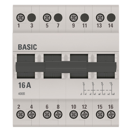 Трехпозиционный переключатель 4П 16А Basic EKF