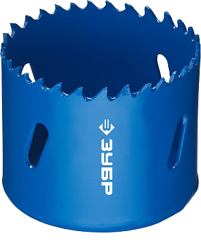 54мм, коронка биметаллическая, быстрорежущая сталь ЗУБР