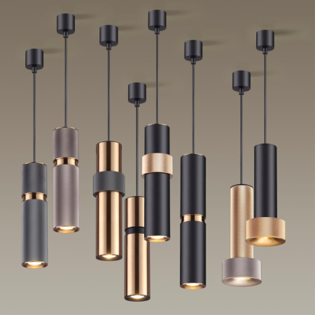 Подвес GU10 5W 220V AFRA черный/золотой C ODEON LIGHT