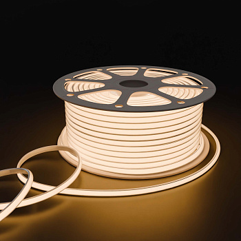 17-51 Светодиодная лента 220В, 11Вт/м, 650лм/м, 3000К (т/б) НЕОН COB 288д/м, 11*7мм, 50м, IP65, ширина подложки - 8мм, кратность реза - 50с... APEYRON