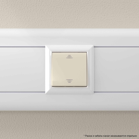 Переключатель одноклавишный модульный, "Avanti", "Ванильная дымка", 2 модуля DKC